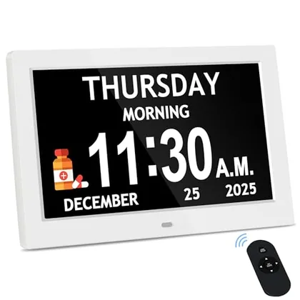 Flyruit 10.1'' Extra Large Digital Clock for Seniors
